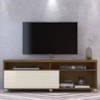 Rack Bancada Tv 65 Pol 2P 182 cm Frizz Naturale Off White MADETEC