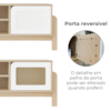 Rack Bancada Tv 65 Pol Nature 160 cm Branco Naturale ARLY