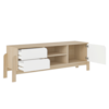 Rack Bancada Tv 65 Pol Nature 160 cm Branco Naturale ARLY