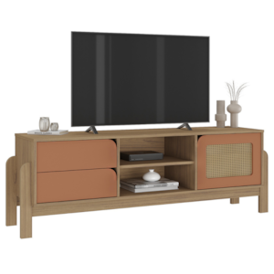 Rack Bancada Tv 65 Pol Nature 160 cm Carvalho Terracota ARLY