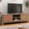 Rack Bancada Tv 65 Pol Nature 160 cm Carvalho Terracota ARLY