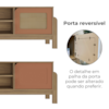 Rack Bancada Tv 65 Pol Nature 160 cm Carvalho Terracota ARLY