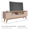Rack Bancada Tv 70 Pol 180 cm Florenca Fendi Freijo BECHARA