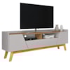 Rack Bancada Tv 70 Pol 180 cm Florenca Off White Cinamomo BECHARA