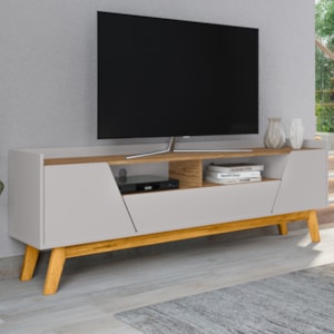 Rack Bancada Tv 70 Pol 180 cm Florenca Off White Cinamomo BECHARA