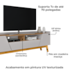Rack Bancada Tv 70 Pol 180 cm Florenca Off White Cinamomo BECHARA