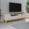 Rack Bancada Tv 70 Pol 180 cm Florenca Off White Cinamomo BECHARA