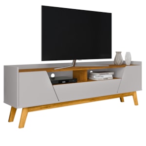 Rack Bancada Tv 70 Pol 180 cm Florenca Off White Naturalle BECHARA