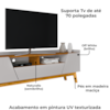 Rack Bancada Tv 70 Pol 180 cm Florenca Off White Naturalle BECHARA