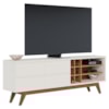 Rack Bancada Tv 70 Pol 180 cm Noronha Off White Matte Freijo Colibri