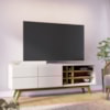 Rack Bancada Tv 70 Pol 180 cm Noronha Off White Matte Freijo Colibri