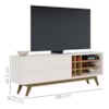 Rack Bancada Tv 70 Pol 180 cm Noronha Off White Matte Freijo Colibri