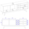 Rack Bancada Tv 70 Pol 180 cm Noronha Off White Matte Freijo Colibri