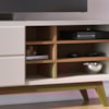 Rack Bancada Tv 70 Pol 180 cm Noronha Off White Matte Freijo Colibri