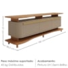 Rack Bancada Tv 75 Pol 180 cm Guarapari Fendi Freijo BECHARA
