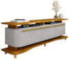 Rack Bancada Tv 75 Pol 180 cm Guarapari Naturalle Off White BECHARA