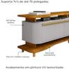 Rack Bancada Tv 75 Pol 180 cm Guarapari Naturalle Off White BECHARA