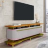 Rack Bancada Tv 75 Pol 180 cm Guarapari Naturalle Off White BECHARA