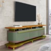 Rack Bancada Tv 75 Pol 180 cm Guarapari Naturalle Pistache BECHARA