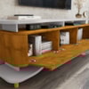 Rack Bancada Tv 75 Pol 180 cm Guarapari Off White Naturalle BECHARA