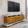 Rack Bancada Tv 75 Pol 180 cm Guarapari Off White Naturalle BECHARA