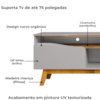 Rack Bancada Tv 75 Pol 180 cm Ilhabela Off White Cinamomo BECHARA
