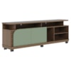 Rack Bancada Tv 75 Pol 180 cm Jurere Amendoa Hortela Colibri