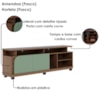 Rack Bancada Tv 75 Pol 180 cm Jurere Amendoa Hortela Colibri