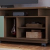 Rack Bancada Tv 75 Pol 180 cm Jurere Amendoa Hortela Colibri