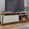 Rack Bancada Tv 75 Pol 180 cm Jurere Freijo Off White Matte Colibri