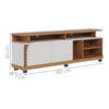 Rack Bancada Tv 75 Pol 180 cm Jurere Freijo Off White Matte Colibri
