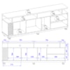 Rack Bancada Tv 75 Pol 180 cm Jurere Freijo Off White Matte Colibri