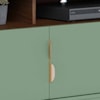 Rack Bancada Tv 75 Pol 200 cm 4 Portas Santorini Hortela Amendoa Colibri