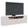 Rack Bancada Tv 75 Pol 200 cm 4 Portas Santorini Off White Matte Freijo Colibri