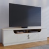 Rack Bancada Tv 75 Pol 200 cm 4 Portas Santorini Off White Matte Freijo Colibri