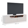 Rack Bancada Tv 75 Pol 200 cm 4 Portas Santorini Off White Matte Freijo Colibri