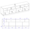 Rack Bancada Tv 75 Pol 200 cm 4 Portas Santorini Off White Matte Freijo Colibri