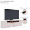 Rack Bancada Tv 75 Pol 200 cm 4 Portas Santorini Off White Matte Freijo Colibri