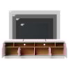 Rack Bancada Tv 75 Pol 200 cm 4 Portas Santorini Off White Matte Freijo Colibri