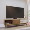Rack Bancada Tv 75 Pol 200 cm Veneza Freijo Off White Matte Colibri