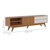 Rack Bancada Tv 75 Pol 200 cm Veneza Freijo Off White Matte Colibri
