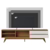 Rack Bancada Tv 75 Pol 200 cm Veneza Freijo Off White Matte Colibri