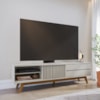 Rack Bancada Tv 75 Pol 200 cm Veneza Off White Matte Colibri