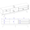 Rack Bancada Tv 75 Pol 200 cm Veneza Off White Matte Colibri