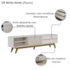 Rack Bancada Tv 75 Pol 200 cm Veneza Off White Matte Colibri