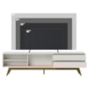 Rack Bancada Tv 75 Pol 200 cm Veneza Off White Matte Colibri