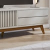 Rack Bancada Tv 75 Pol 200 cm Veneza Off White Matte Colibri