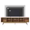 Rack Bancada Tv 75 Pol 218 cm 4 Portas Fortaleza Freijo Colibri