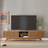 Rack Bancada Tv 75 Pol 218 cm 4 Portas Fortaleza Freijo Colibri