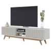 Rack Bancada Tv 75 Pol 218 cm 4 Portas Fortaleza Off White Matte Colibri
